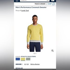 Lands’ End Men’s Performance Crewneck Sweater